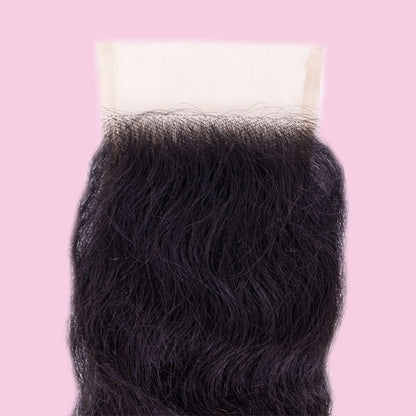 Raw Indian Curly 4x4 Transparent Closure